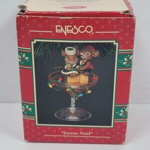 Enesco Treasury Of Christmas Ornaments "Joyeux Noel" Holiday Cheers